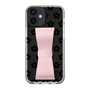 Slim Protection Case - STAND & RING RIBBON Sakura Pink［ Rune Naito - RUNE Flower - Black ］