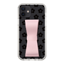 Slim Protection Case - STAND & RING RIBBON Sakura Pink［ Rune Naito - RUNE Flower - Black ］