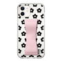 Slim Protection Case - STAND & RING RIBBON Sakura Pink［ Rune Naito - RUNE Flower - Black ］