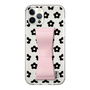 Slim Protection Case - STAND & RING RIBBON Sakura Pink［ Rune Naito - RUNE Flower - Black ］