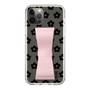 Slim Protection Case - STAND & RING RIBBON Sakura Pink［ Rune Naito - RUNE Flower - Black ］
