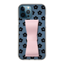 Slim Protection Case - STAND & RING RIBBON Sakura Pink［ Rune Naito - RUNE Flower - Black ］
