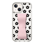 Slim Protection Case - STAND & RING RIBBON Sakura Pink［ Rune Naito - RUNE Flower - Black ］