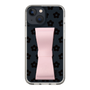 Slim Protection Case - STAND & RING RIBBON Sakura Pink［ Rune Naito - RUNE Flower - Black ］