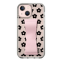 Slim Protection Case - STAND & RING RIBBON Sakura Pink［ Rune Naito - RUNE Flower - Black ］