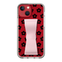 Slim Protection Case - STAND & RING RIBBON Sakura Pink［ Rune Naito - RUNE Flower - Black ］