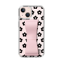Slim Protection Case - STAND & RING RIBBON Sakura Pink［ Rune Naito - RUNE Flower - Black ］