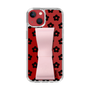 Slim Protection Case - STAND & RING RIBBON Sakura Pink［ Rune Naito - RUNE Flower - Black ］