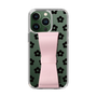 Slim Protection Case - STAND & RING RIBBON Sakura Pink［ Rune Naito - RUNE Flower - Black ］