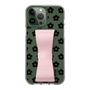 Slim Protection Case - STAND & RING RIBBON Sakura Pink［ Rune Naito - RUNE Flower - Black ］