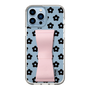 Slim Protection Case - STAND & RING RIBBON Sakura Pink［ Rune Naito - RUNE Flower - Black ］