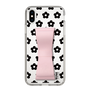 Slim Protection Case - STAND & RING RIBBON Sakura Pink［ Rune Naito - RUNE Flower - Black ］