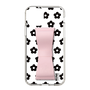 Slim Protection Case - STAND & RING RIBBON Sakura Pink［ Rune Naito - RUNE Flower - Black ］