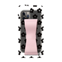 Slim Protection Case - STAND & RING RIBBON Sakura Pink［ Rune Naito - RUNE Flower - Black ］