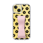 Slim Protection Case - STAND & RING RIBBON Sakura Pink［ Rune Naito - RUNE Flower - Black ］
