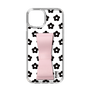 Slim Protection Case - STAND & RING RIBBON Sakura Pink［ Rune Naito - RUNE Flower - Black ］