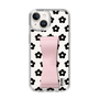 Slim Protection Case - STAND & RING RIBBON Sakura Pink［ Rune Naito - RUNE Flower - Black ］