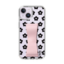 Slim Protection Case - STAND & RING RIBBON Sakura Pink［ Rune Naito - RUNE Flower - Black ］