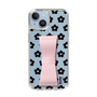 Slim Protection Case - STAND & RING RIBBON Sakura Pink［ Rune Naito - RUNE Flower - Black ］