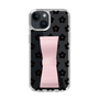 Slim Protection Case - STAND & RING RIBBON Sakura Pink［ Rune Naito - RUNE Flower - Black ］