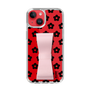 Slim Protection Case - STAND & RING RIBBON Sakura Pink［ Rune Naito - RUNE Flower - Black ］