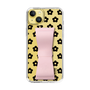 Slim Protection Case - STAND & RING RIBBON Sakura Pink［ Rune Naito - RUNE Flower - Black ］