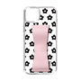 Slim Protection Case - STAND & RING RIBBON Sakura Pink［ Rune Naito - RUNE Flower - Black ］