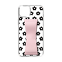 Slim Protection Case - STAND & RING RIBBON Sakura Pink［ Rune Naito - RUNE Flower - Black ］