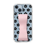 Slim Protection Case - STAND & RING RIBBON Sakura Pink［ Rune Naito - RUNE Flower - Black ］