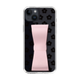 Slim Protection Case - STAND & RING RIBBON Sakura Pink［ Rune Naito - RUNE Flower - Black ］