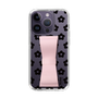 Slim Protection Case - STAND & RING RIBBON Sakura Pink［ Rune Naito - RUNE Flower - Black ］