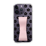 Slim Protection Case - STAND & RING RIBBON Sakura Pink［ Rune Naito - RUNE Flower - Black ］
