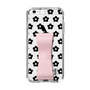Slim Protection Case - STAND & RING RIBBON Sakura Pink［ Rune Naito - RUNE Flower - Black ］