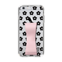 Slim Protection Case - STAND & RING RIBBON Sakura Pink［ Rune Naito - RUNE Flower - Black ］