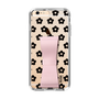 Slim Protection Case - STAND & RING RIBBON Sakura Pink［ Rune Naito - RUNE Flower - Black ］