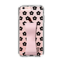 Slim Protection Case - STAND & RING RIBBON Sakura Pink［ Rune Naito - RUNE Flower - Black ］