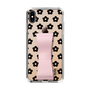 Slim Protection Case - STAND & RING RIBBON Sakura Pink［ Rune Naito - RUNE Flower - Black ］