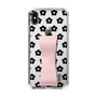 Slim Protection Case - STAND & RING RIBBON Sakura Pink［ Rune Naito - RUNE Flower - Black ］