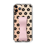 Slim Protection Case - STAND & RING RIBBON Sakura Pink［ Rune Naito - RUNE Flower - Black ］