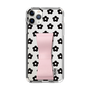 Slim Protection Case - STAND & RING RIBBON Sakura Pink［ Rune Naito - RUNE Flower - Black ］