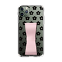 Slim Protection Case - STAND & RING RIBBON Sakura Pink［ Rune Naito - RUNE Flower - Black ］