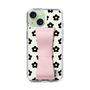 Slim Protection Case - STAND & RING RIBBON Sakura Pink［ Rune Naito - RUNE Flower - Black ］