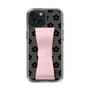 Slim Protection Case - STAND & RING RIBBON Sakura Pink［ Rune Naito - RUNE Flower - Black ］