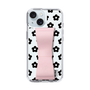 Slim Protection Case - STAND & RING RIBBON Sakura Pink［ Rune Naito - RUNE Flower - Black ］