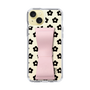 Slim Protection Case - STAND & RING RIBBON Sakura Pink［ Rune Naito - RUNE Flower - Black ］