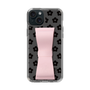 Slim Protection Case - STAND & RING RIBBON Sakura Pink［ Rune Naito - RUNE Flower - Black ］