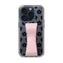 Slim Protection Case - STAND & RING RIBBON Sakura Pink［ Rune Naito - RUNE Flower - Black ］
