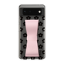Slim Protection Case - STAND & RING RIBBON Sakura Pink［ Rune Naito - RUNE Flower - Black ］