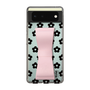 Slim Protection Case - STAND & RING RIBBON Sakura Pink［ Rune Naito - RUNE Flower - Black ］
