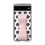 Slim Protection Case - STAND & RING RIBBON Sakura Pink［ Rune Naito - RUNE Flower - Black ］